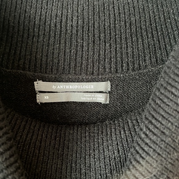 NWT Anthropologie black cowl neck sweater - Picture 3 of 4